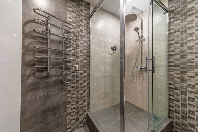 Completed Shower with Glass Enclosure